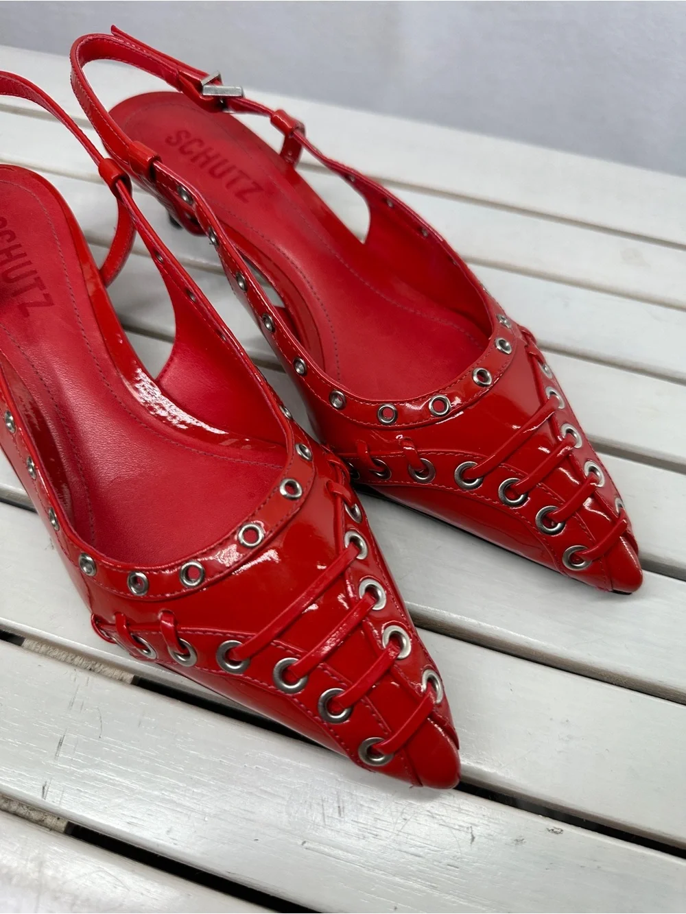 Schutz Ruth Patent Pump, Red - Picture 4 of 9